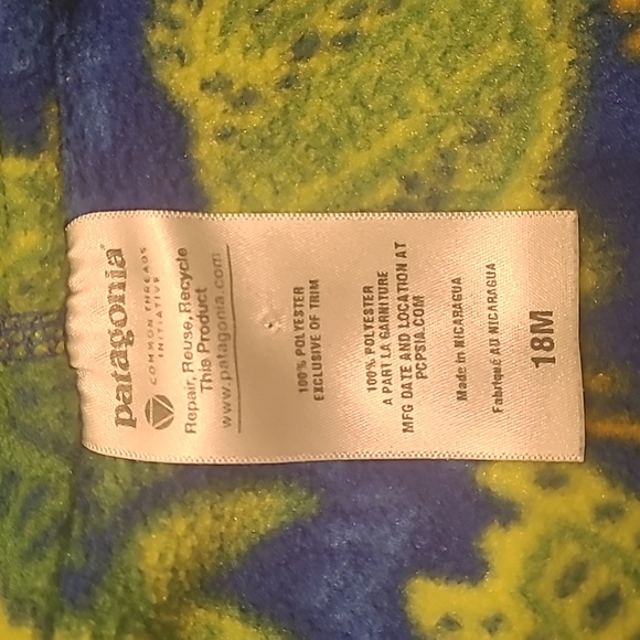 PATAGONIA FLEECE TURTLE PRINT ZIP UP HOODIE JACKET - Picture 8 of 11